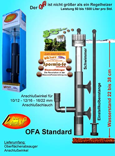 OFA estándar superficie, Skimmer conectora para Aqua de wasserst. Superficie de grava/28/38 cm
