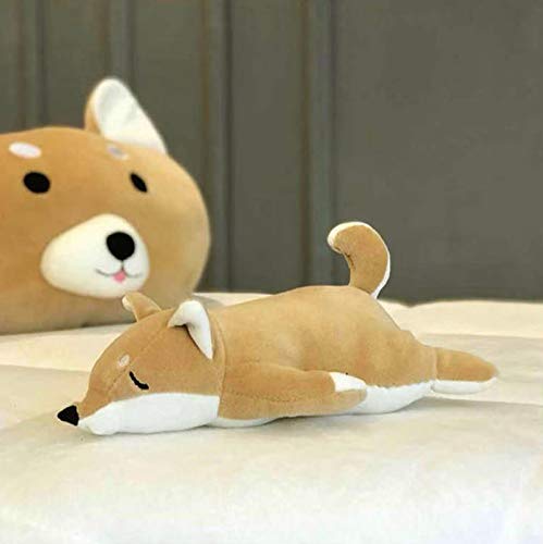 OLOEY Suministros de Juguetes para Mascotas Shiba Inu Perro Vocal muñeca Forma Linda Felpa Ocio Masticar Cachorros para aliviar el aburrimiento 22cm Shiba Inu
