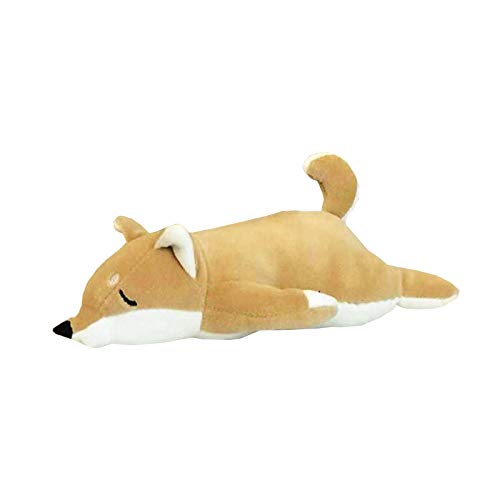 OLOEY Suministros de Juguetes para Mascotas Shiba Inu Perro Vocal muñeca Forma Linda Felpa Ocio Masticar Cachorros para aliviar el aburrimiento 22cm Shiba Inu