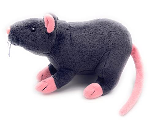 Onwomania Peluche Peluche Peluche Animal Rata ratón roedor Negro 31 cm