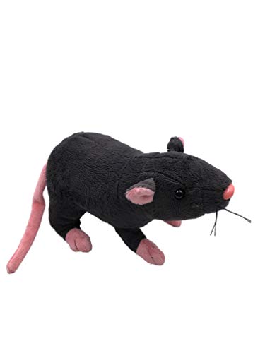 Onwomania Peluche Peluche Peluche Animal Rata ratón roedor Negro 31 cm