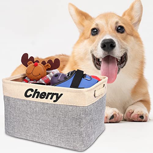 OXYEFEI Caja Juguetes Perro,Cesta Plegable para Perro con Nombre Personalizado de Mascota muy Adecuada para Guardar Juguetes,Ropa y Otros Suministros para Mascotas perro (estilo 1)