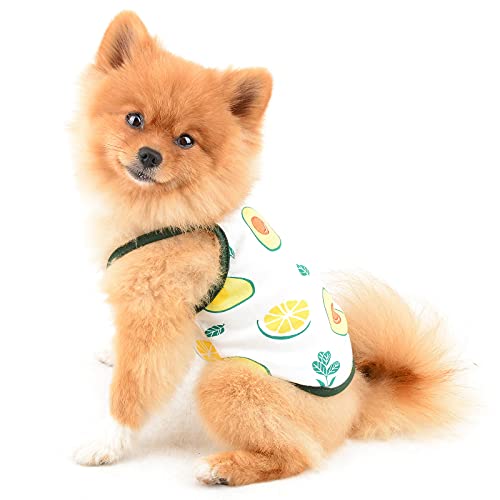 PAIDEFUL Camisas para Perros Pequeños Medianos Gatos Niñas Chaleco de Algodón Suave Tirantes Camisetas sin Mangas Transpirables Cachorro Chihuahua Ropa de Verano para Mascotas Palta L