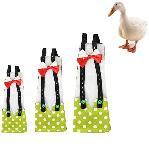 Pañal de ganso de pollo y pato lavable para mascotas pajarita Pañales para gallinas, gallinas, aves de corral, 1 paquete (L, verde)