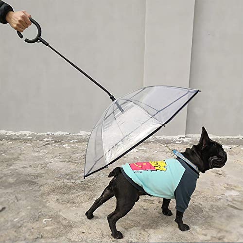 Paraguas Portátil para Mascotas Tipo De Montaje Paraguas para Perros Y Gatos con Cadena De Correa para Días Lluviosos para Nieve Y Lluvia