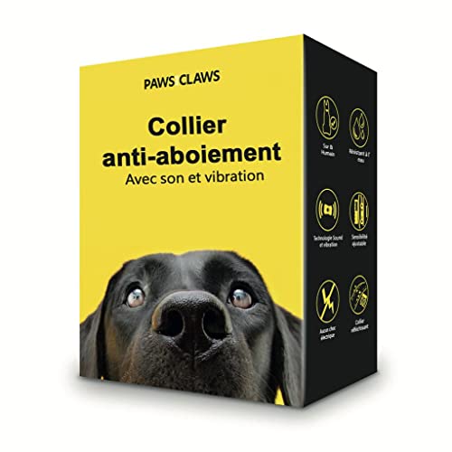 Paws & Claws Collares de perro 2 en 1 anti ladridos para detener el exceso de ladridos de perro para cualquier raza (rojo, azul y blanco)