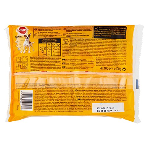 Pedigree Multipack de Comida húmeda para Perros Adultos en Gelatina Sabores Pollo y Cordero (4 bolsitas x 100g)