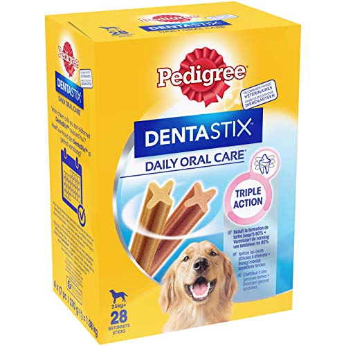 Pedigree Pack de Dentastix de uso Diario para la Limpieza Dental de Perros Grandes (28ud)