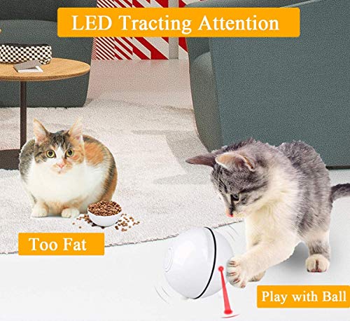 Pelota interactiva para gatos, detección de obstáculos, juguete para gatito con función de temporizador de luz LED recargable por USB, el mejor regalo de entretenimiento para tu gatito y cachorro