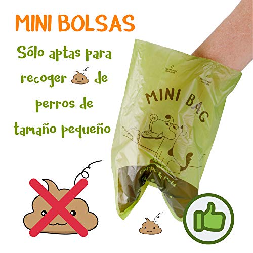 Peppo and Pets- 360 Mini Bolsas Caca Perro TAMAÑO PEQUEÑO -(24 Rollos) - Biodegradables- Muy Resistentes - Olor a Lavanda- Opacas- A Prueba de Fugas