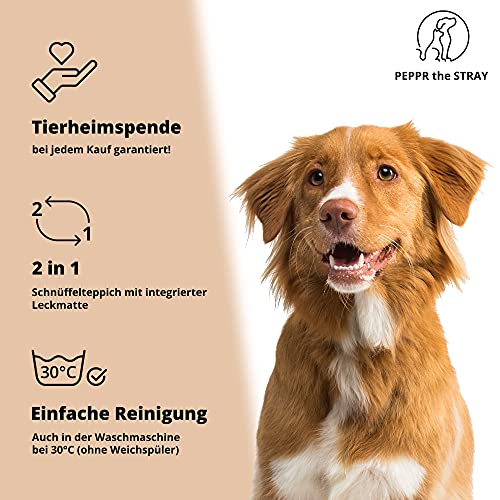 PEPPR the STRAY® Alfombra para perros y gatos 2 en 1, 48 x 48 cm, estimula la inteligencia y el sentido del olfato