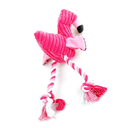 Perro juguetes de peluche de juguete de peluche Flamenco animal peludo suave rellenado rojo suave Screaming flamenco por un Pequeño Grande Perros sonido del perrito de juguete de peluche Squeak F