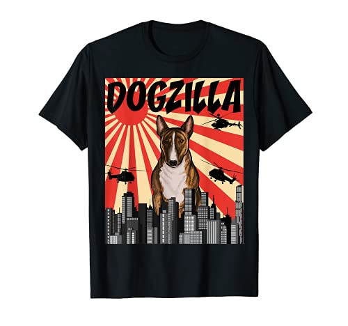 Perrozilla Perro Dogzilla Japonés Miniature Bull Terrier Camiseta