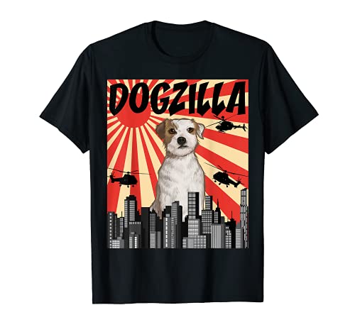 Perrozilla Perro Dogzilla Japonés Parson Russell Terrier Camiseta