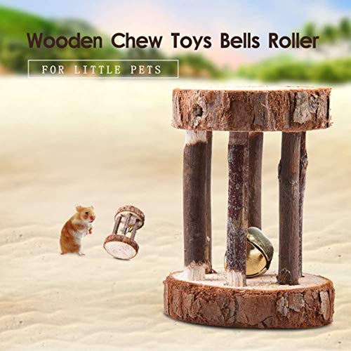 Persdico 5 uds accesorios divertidos para mascotas cuidado Dental de madera productos de animales pequeños seguros juguete de hámster encantador duradero