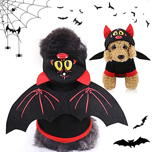 Pet Halloween Bat Wings Disfraz, Disfraz Halloween Perro, Disfraces de Halloween para Mascotas, Mascotas Disfraces de Alas de Murciélago, Disfraz De Murciélago para Perro, Perros Disfraces de Cosplay