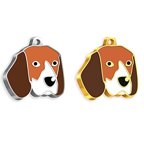 Pet Tag Art Beagle Etiqueta de Mascota Personalizada grabada, Etiqueta de Perro, Etiqueta de identificación de Mascota