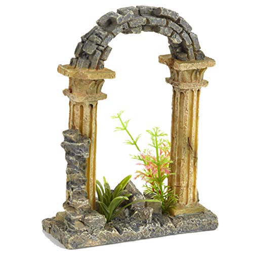 Pet Ting Adorno acuático de Arco de jardín - Decoración de Acuario - Decoración de Vivarium