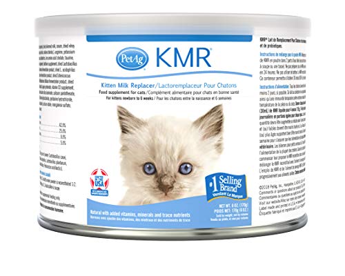 PetAg KMR - Polvo de reemplazo de Leche para Gatitos - prebióticos y probióticos - recién Nacido a Seis semanas - fórmula para Gatitos - 6 oz
