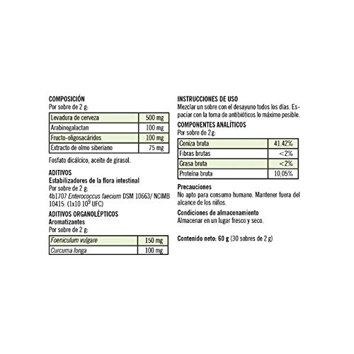 petia Vet health Biotalac Probiótico en Polvo para Perros y Gatos - 30 Sobres de 2gr