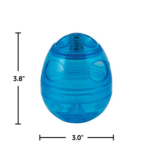 PetSafe Dispensador de Comida y Juguete Interactivo Egg-Cersizer, Uso con Alimentos o golosinas – PTY00-13747, Azules y morados