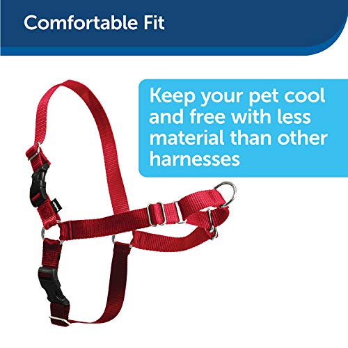 PetSafe Easy Walk - Arnés para Perros pequeños, medianos o Grandes, Correa de 1,8 m, Talla M, Color Rojo