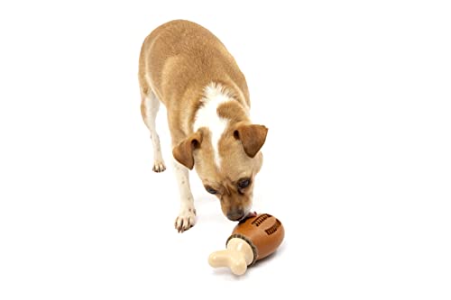 PetSafe - Juguete para Perros Contenedor de Golosinas - Sabor Pollo - Goma sin BPA - Juguete Interactivo para Perros contra Aburrimiento y Ansiedad - Para Perros Grandes y Medianos - M/L
