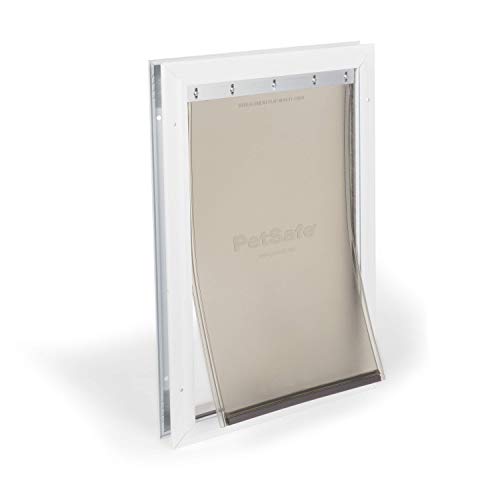 PetSafe – Puerta de Aluminio para Perros y Gatos Staywell Original – Puerta de Entrada y Salida - Puerta para Mascotas. Panel de cierre Resistente Incluido – Aislante – L - Máx. 45 kg
