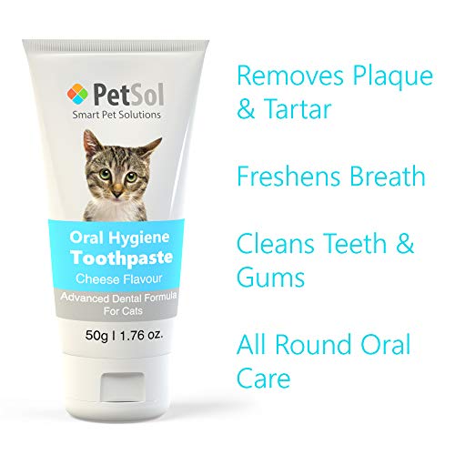 PetSol Kit de Cuidado Dental para Perros (Mejora la higiene bucal previene la Enfermedad de Las encías y la Placa) Kit Dental para Gatos