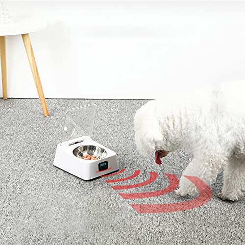 PGZLL Comedero automático inteligente con sensor infrarrojo para mascotas, 350 ml, adecuado para gatos y perros pequeños y medianos.