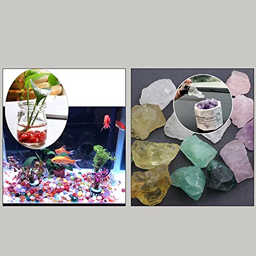 Piedras decorativas guijarros para acuario, grava de jardín, grava de cristal, aproximadamente 9 – 12 mm para plantas, acuarios, maceta, paisajismo, estanques, terrarios, jarrón, etc