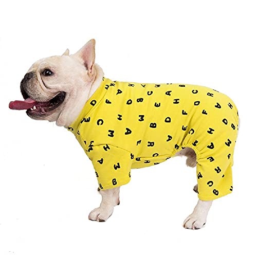 Pijamas de algodón para Perros, Mono Pug, Ropa de Bulldog francés, Ropa de Schnauzer, Atuendo para Mascotas, Pijama de Perro Bichón de caniche General, Pijama