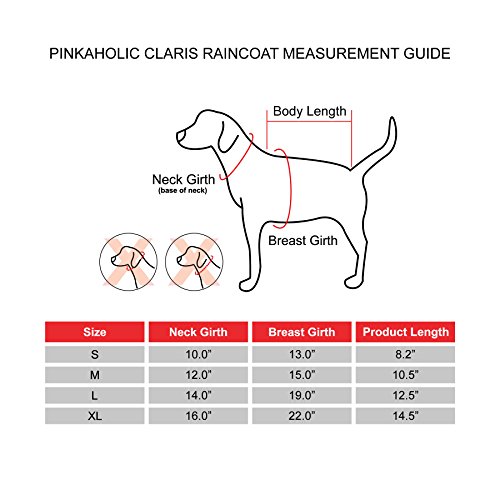 Pinkaholic New York NARA-RM7321-BE-M Claris - Abrigo Impermeable para Mascotas, tamaño Mediano