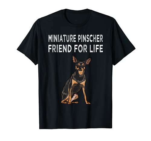 Pinscher Miniatura Amigo Por Vida Amor Perro Camiseta