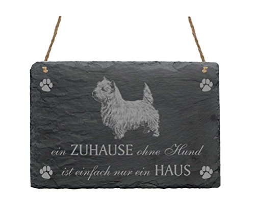 Pizarra West Highland White Terrier « un hogar sin perro es Simplemente un hogar » con diseño 2 westi Slate Sign perro