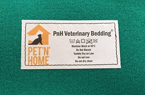 PnH Veterinary Bedding - Parte trasera verde - GRIS, MARRÓN, CARBÓN o BLANCO - Piezas de ropa de cama veterinaria - Muchos tamaños - LISTO PARA USAR, EDGE SELVAGE REMOVED (100cm x 50cm, MARRÓN)