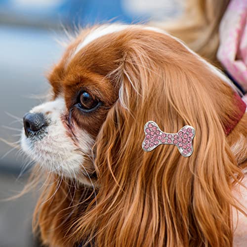 POPETPOP 5 Pinzas para El Pelo de Perro Mascota de Diamantes de Imitación Horquillas para El Pelo de Perro con Forma de Hueso Clips de Cocodrilo para El Pelo de Perro Accesorios