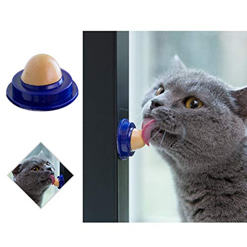 POPETPOP Cat Snacks Catnip Sugar Candy Licking Sólido Nutrición Gel Energy Ball Juguetes para Gatos Gatito Comida para Mascotas Ayuda Digestión 2pcs