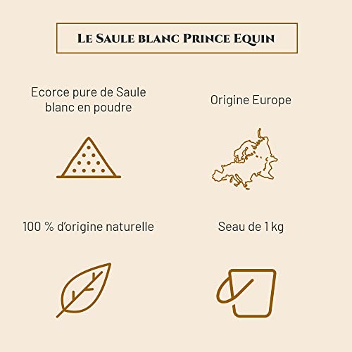 Prince Equin Salle blanca - Complemento nutricional esquino - Apaise Les Articulations & Mejora la flexibilidad - Cubo 1 kg - Marca francesa