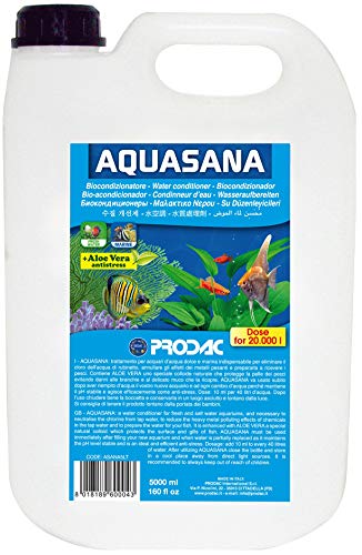 Prodac AQUASANA Bio Acondicionador Elimina Cloro con Aloe Vera para Peces Acuario 5L