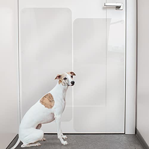 PROTECTO 2-Pack Protector Anti-Arañazos de Puertas: Protector Anti-Garras de Perros y Gatos – 90 x 40 cm Protección Resistente Anti-Arañazos de los Muebles – Grande, Duradera y Transparente