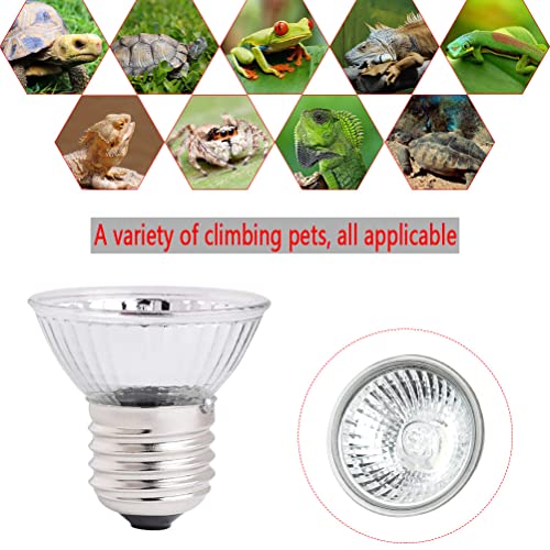 Pssopp 1 Unidad Nueva 25 W / 50 W 220-240 V luz de calefacción para Tomar el Sol lámpara de Calor Accesorio para lámpara de Calor de Acuario para Reptiles Lagarto Tortugas(50W)