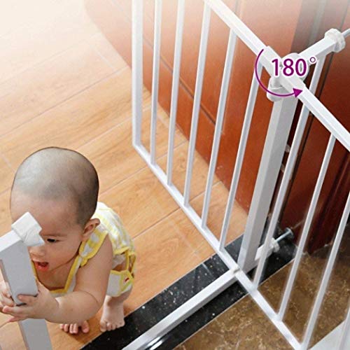 Puertas de bebé ampliables for las escaleras, la valla de la puerta de seguridad de los niños de la barandilla, el punzonado libre, la barra de la puerta del animal doméstico que se cierre (Color: Hig