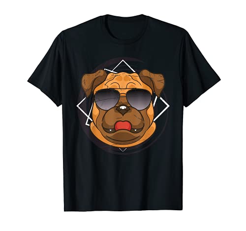 Pug Dueño De Perros Raza Del Perro Mascota Gafas Carlino Camiseta