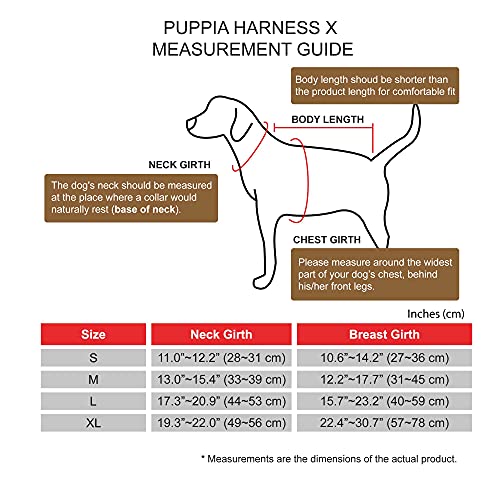 Puppia Arnés Suave para Perro X – para Perros pequeños y medianos