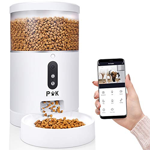 PUPPY KITTY 4L Comedero Automático para Gatos y Perros, Alimentador Automático Controlado por App con Cámara de 1080 HP, Vigile y Alimente a Su Mascota En Todo Momento