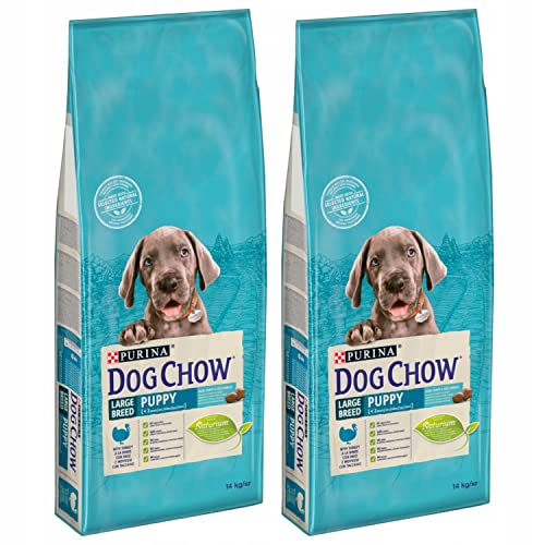 Purina Dog Chow - Cachorro pienso para Perro Adulto de Raza Grande Pavo 14 kg