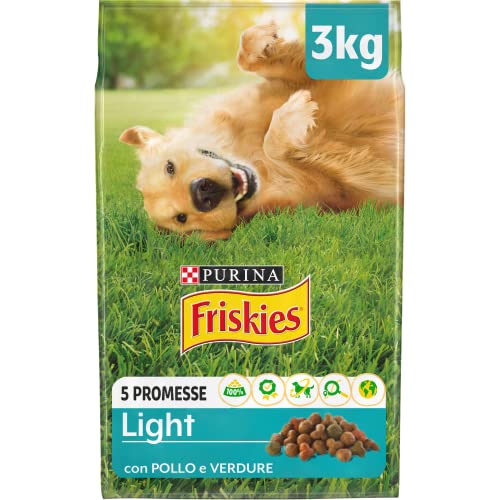 Purina Friskies - Croquetas para Perro Vitafit Light con Pollo y Verduras, 4 Bolsas de 3 kg Cada una