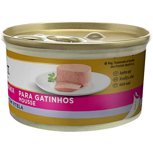 Purina Gourmet Gold Espuma húmeda para Gatos con Ternera, 24 latas de 85 g Cada uno, 24 Unidades de 85 g