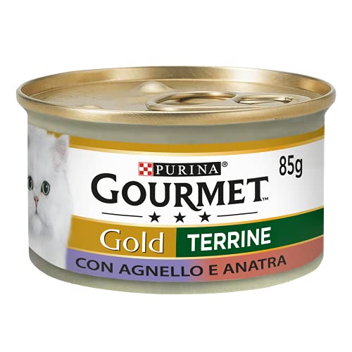 PURINA GOURMET GOLD Húmedo Gato Paté con Cordero y Pato – 24 latas de 85 g Cada Paquete de 24 x 85 g